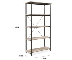 Real Living Rustic 5-Shelf Bookcase -Home Furniture Store 810343917 9