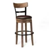 Pinnadel 30" High Back Brown Pub-Height Barstool 2 Pinnadel 30" High Back Brown Pub-Height Barstool -Home Furniture Store 810363169 1