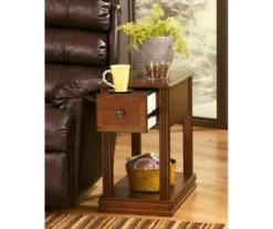 Breegin Brown End Table With Removable Tray -Home Furniture Store 810363185 11