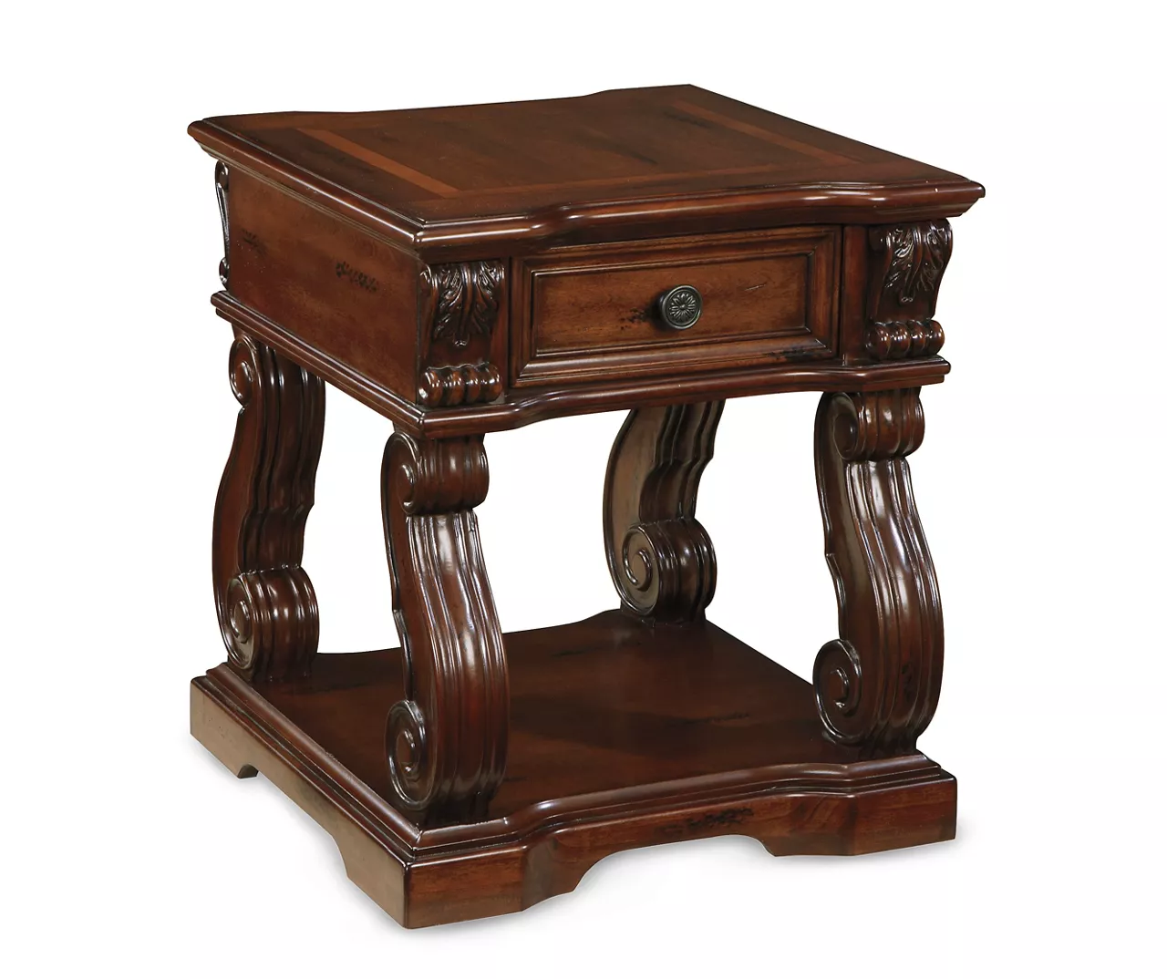 Alymere Rustic Brown End Table Alymere Rustic Brown End Table -Home Furniture Store 810363199