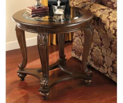 Norcastle Brown Round End Table 3 Norcastle Brown Round End Table -Home Furniture Store 810363279 2