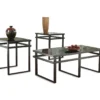3- Piece Laney Black Metal Occasional Table Set -Home Furniture Store 810363735 2