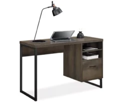 Distressed Brown Oak Desk -Home Furniture Store 810369306 2