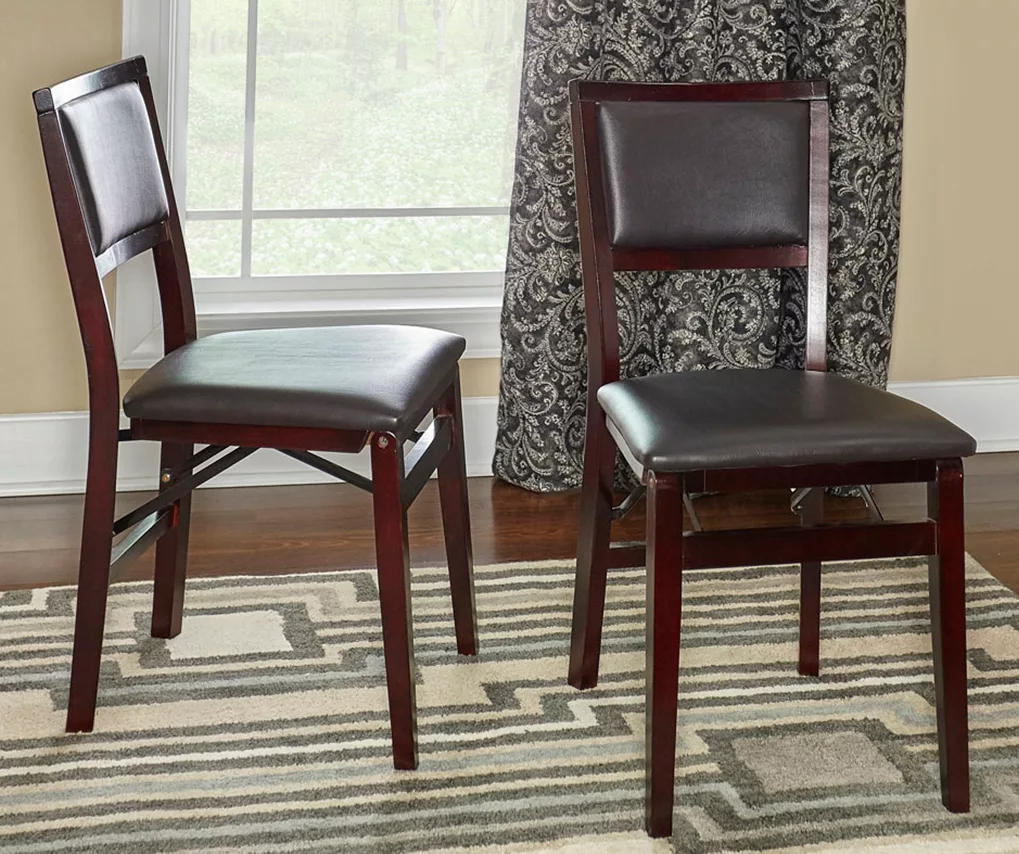 Brown Classic Open Back Folding Chairs, 2-Pack Brown Classic Open Back Folding Chairs, 2-Pack -Home Furniture Store 810389460 4