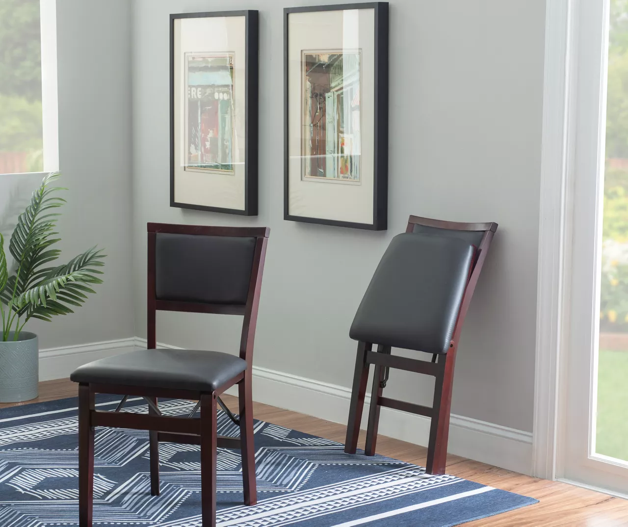 Brown Classic Open Back Folding Chairs, 2-Pack Brown Classic Open Back Folding Chairs, 2-Pack -Home Furniture Store 810389460 B0 2