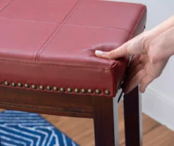 30" Brooke Red Saddle Barstool -Home Furniture Store 810389513 3