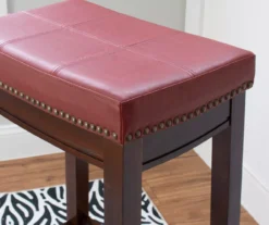 30" Brooke Red Saddle Barstool -Home Furniture Store 810389513 5