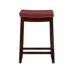 24" Brooke Red Saddle Counter Stool -Home Furniture Store 810389538 3