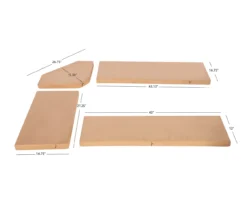 Beige Microfiber Cushion Set For Breakfast Nook -Home Furniture Store 810389546 A8