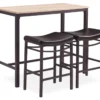 Max Brown & Blonde 3-Piece Pub Table Set -Home Furniture Store 810389575 1