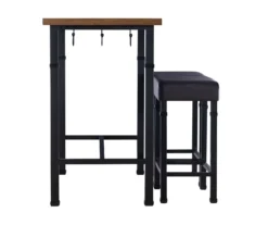 Luke Industrial 3-Piece Pub Table Set With Hooks -Home Furniture Store 810389576 A1 2