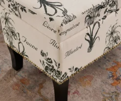 Claudia Botanical Storage Ottoman -Home Furniture Store 810389625 B8