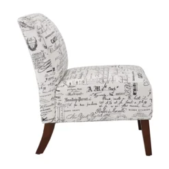 Shelby Script Armless Accent Chair -Home Furniture Store 810389655 4 1
