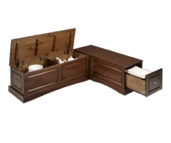 Cannon Walnut Backless Breakfast Nook -Home Furniture Store 810389665 A8 3