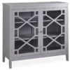 Ava Gray Geometric 2-Door Cabinet -Home Furniture Store 810389671 1