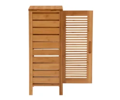 Pierce Bamboo Single Door Floor Cabinet 5 Pierce Bamboo Single Door Floor Cabinet -Home Furniture Store 810389686 A2 1