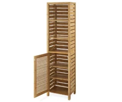Pierce Bamboo 3-Shelf Tall Cabinet -Home Furniture Store 810389688 2