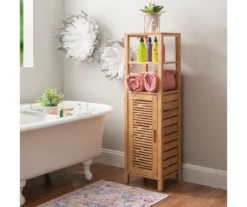 Pierce Bamboo 5-Shelf Mid Cabinet -Home Furniture Store 810389690 B0 1