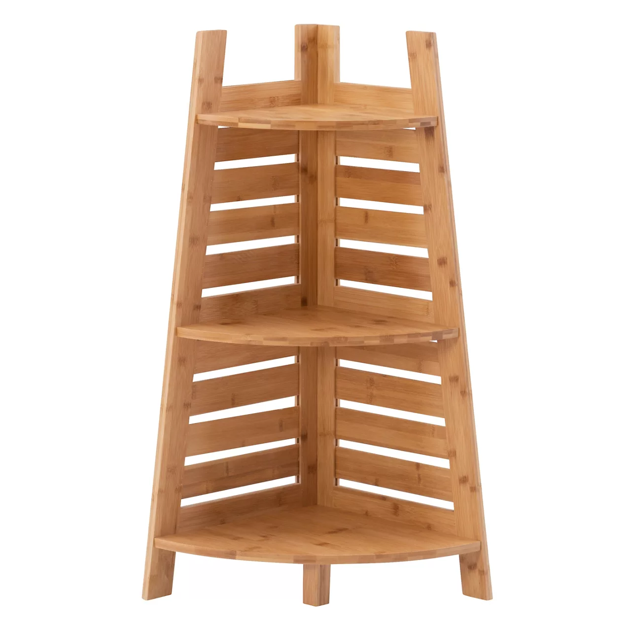 Pierce Bamboo 3-Tier Corner Shelf Pierce Bamboo 3-Tier Corner Shelf -Home Furniture Store 810389691 4