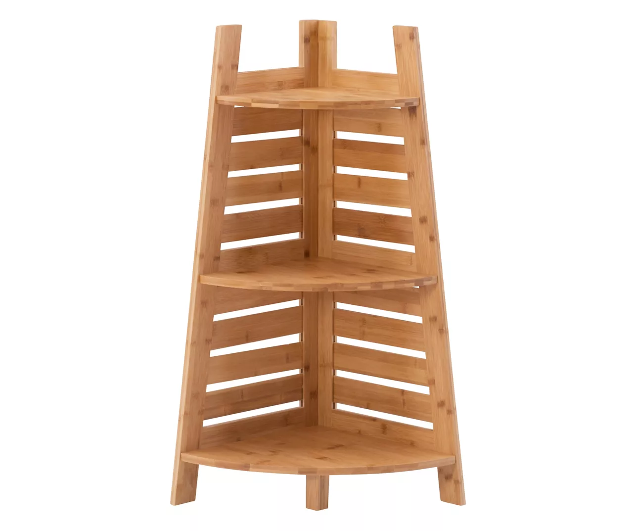 Pierce Bamboo 3-Tier Corner Shelf Pierce Bamboo 3-Tier Corner Shelf -Home Furniture Store 810389691 A0 2