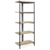 Charter Oak 5-Shelf Bookcase 1 Charter Oak 5-Shelf Bookcase -Home Furniture Store 810406230 1