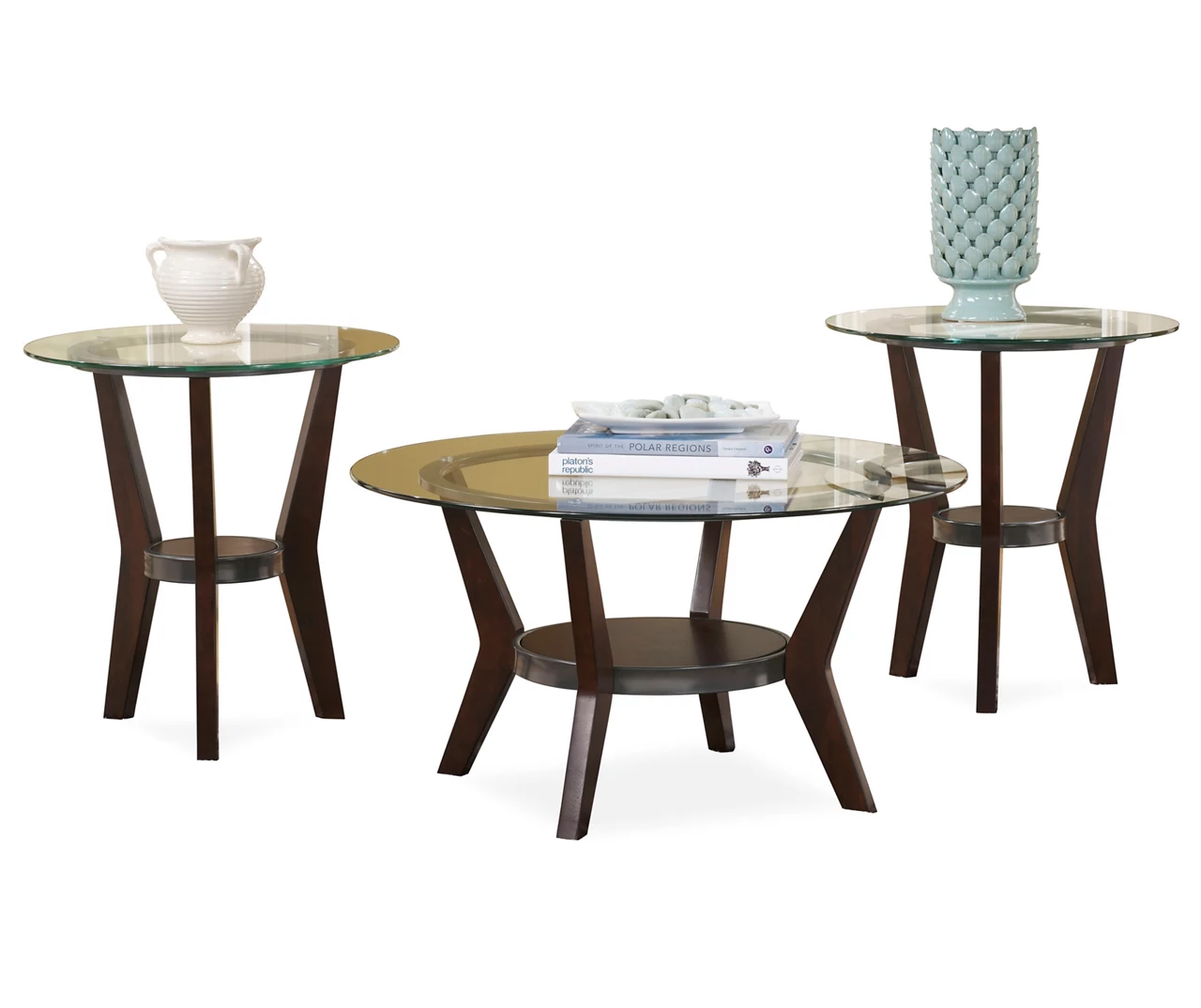 Fantell Dark Brown 3-Piece Occasional Table Set Fantell Dark Brown 3-Piece Occasional Table Set -Home Furniture Store 810408972 1