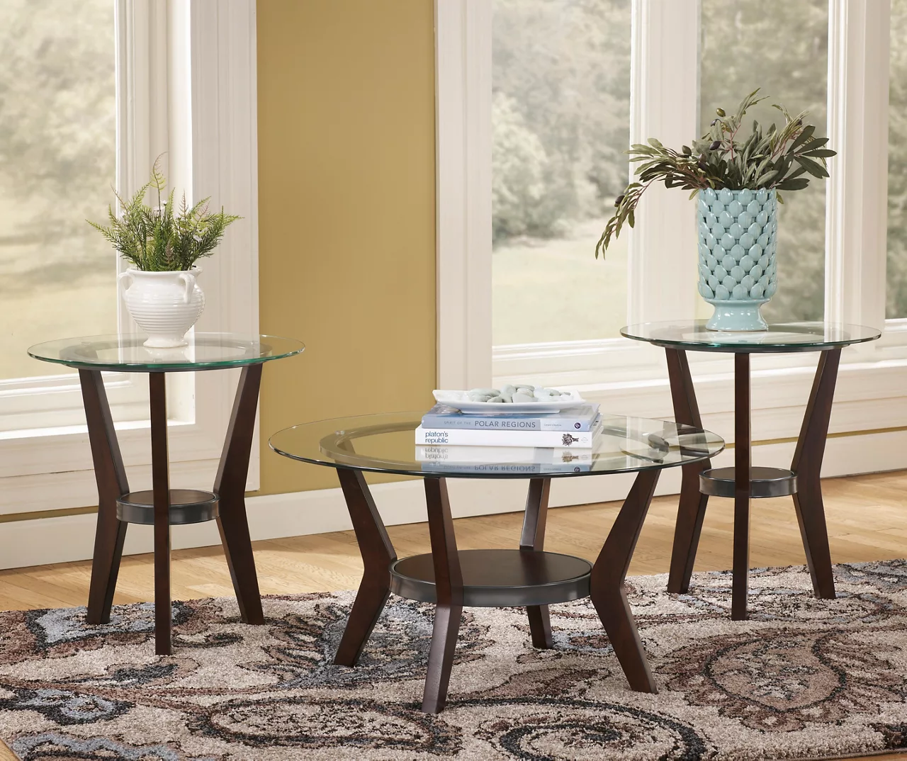 Fantell Dark Brown 3-Piece Occasional Table Set Fantell Dark Brown 3-Piece Occasional Table Set -Home Furniture Store 810408972