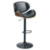 Bellatier Black & Brown Contoured Adjustable Height Barstool -Home Furniture Store 810409018 4
