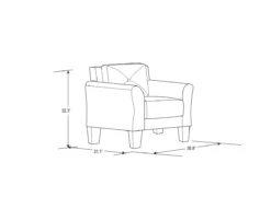 Hayward Upholstered Accent Chair -Home Furniture Store 810413820 11