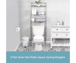 Polished Pewter Over-the-Toilet Space Saver -Home Furniture Store 810418048 A0 4
