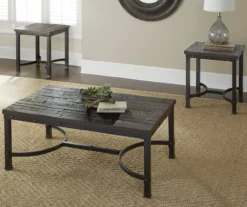 Ambrose Rustic Charcoal Coffee Table -Home Furniture Store 810422848 810422849