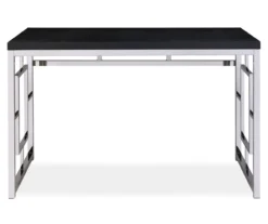 Alize Chrome Geometric Desk -Home Furniture Store 810422879 2