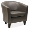 Windko Gray Faux Leather Tub Chair 1 Windko Gray Faux Leather Tub Chair -Home Furniture Store 810429853 4