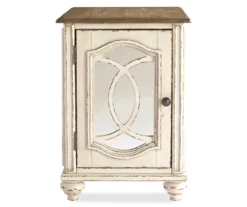 Realyn White & Brown Two-Tone Chairside End Table 4 Realyn White & Brown Two-Tone Chairside End Table -Home Furniture Store 810458285 2