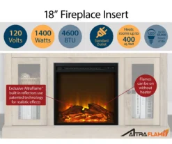 47" Grandcastle Espresso Electric Fireplace Console -Home Furniture Store 810464966 A0 4