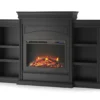 69" Shoreleaf Black Mantel Electric Fireplace -Home Furniture Store 810465004 4