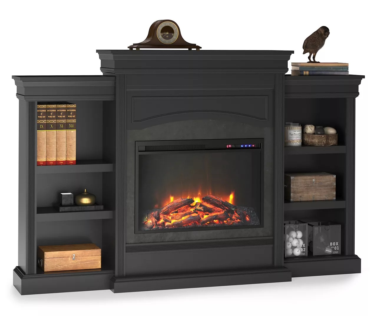 69" Shoreleaf Black Mantel Electric Fireplace 69" Shoreleaf Black Mantel Electric Fireplace -Home Furniture Store 810465004 5