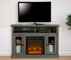 47" Grandcastle Rustic Gray Electric Fireplace Console 4 47" Grandcastle Rustic Gray Electric Fireplace Console -Home Furniture Store 810465006 1