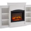 69" Shoreleaf White Mantel Electric Fireplace -Home Furniture Store 810465035 5