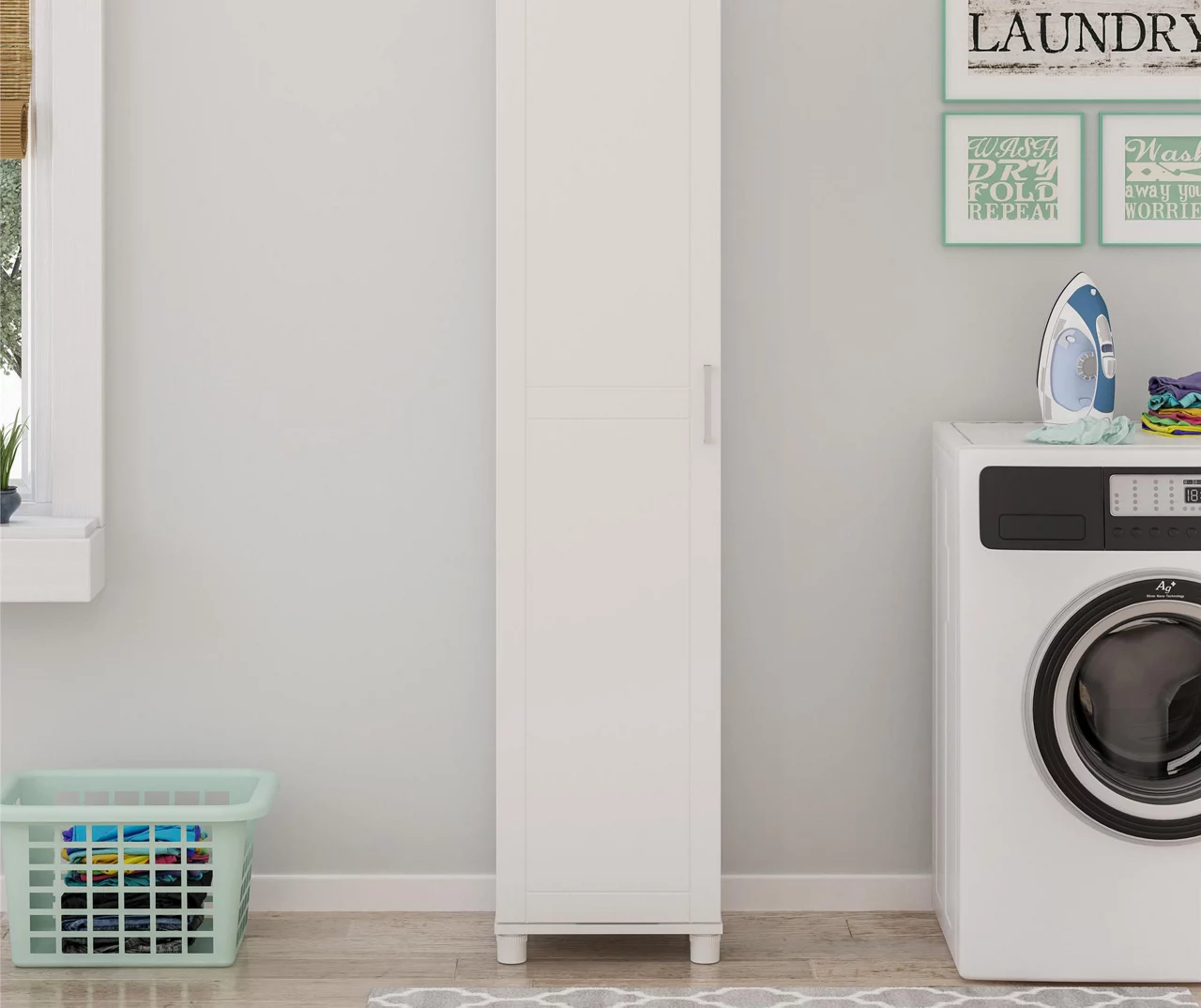 Evolution Selden 16" White Utility Storage Cabinet Evolution Selden 16" White Utility Storage Cabinet -Home Furniture Store 810483928