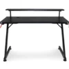 Black LED Gaming Desk With Riser -Home Furniture Store 810499569 8
