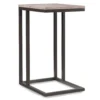 Brown & Black Metal C Side Table -Home Furniture Store 810499784 2
