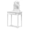 White Wood Vanity With Mirror -Home Furniture Store 810502793 2