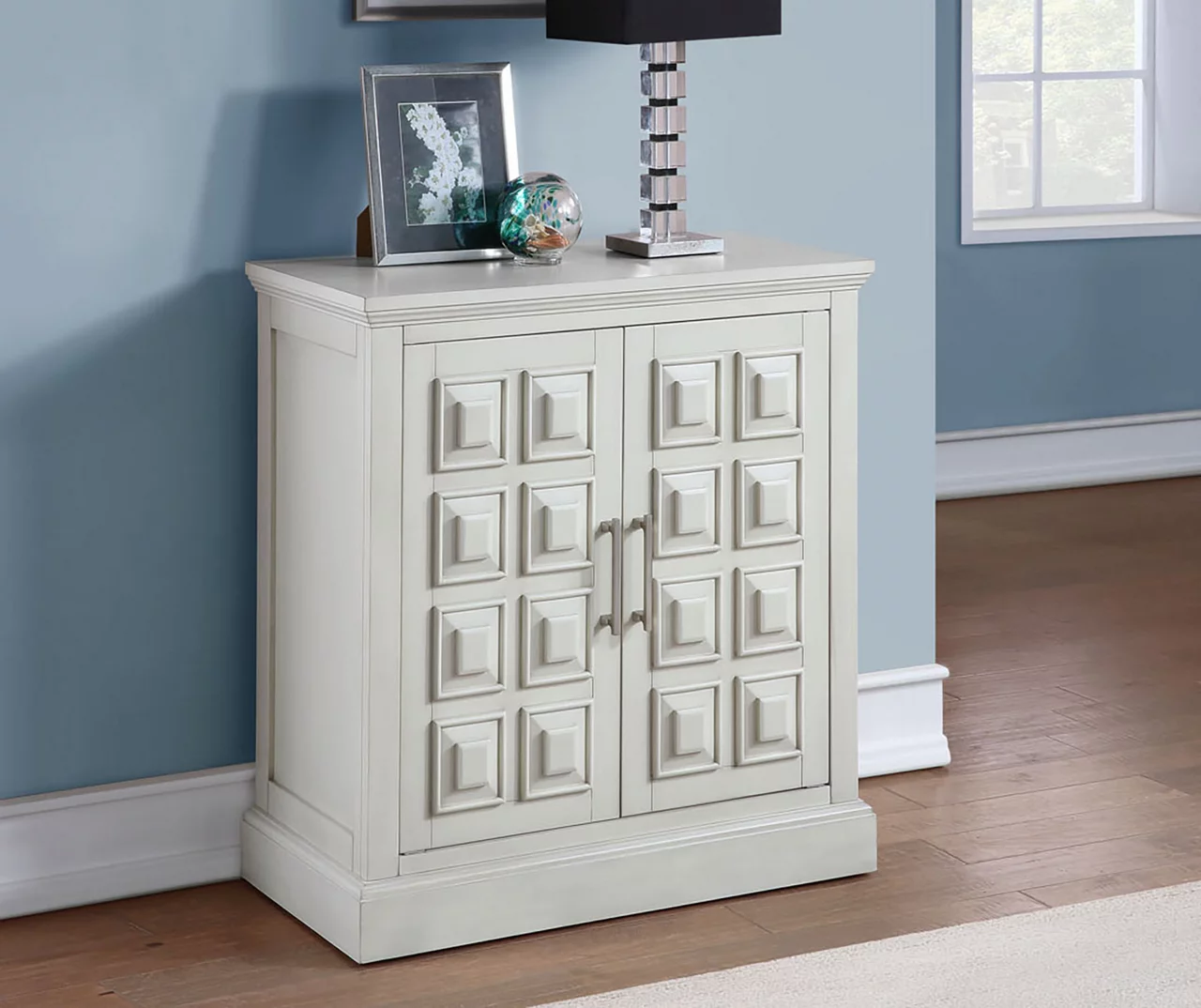 Hailey White 2-Door Accent Cabinet Hailey White 2-Door Accent Cabinet -Home Furniture Store 810504704