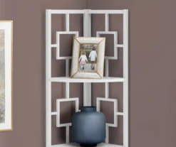 White Square 4-Shelf Corner Bookcase 5 White Square 4-Shelf Corner Bookcase -Home Furniture Store 810512902 4