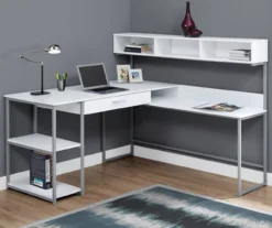 Monarch L-Shaped Corner Desk With Hutch -Home Furniture Store 810512935 1