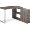 Dark Taupe Reversible L-Shaped Corner Desk -Home Furniture Store 810512939 2