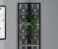 Monarch Geometric 4-Shelf Corner Bookcase -Home Furniture Store 810512947 4