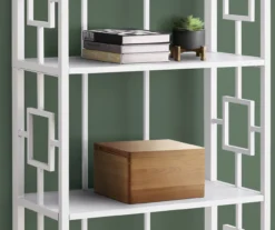 White Square 4-Shelf Open Bookcase -Home Furniture Store 810512949 4
