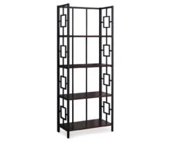 Espresso Square 4-Shelf Open Bookcase